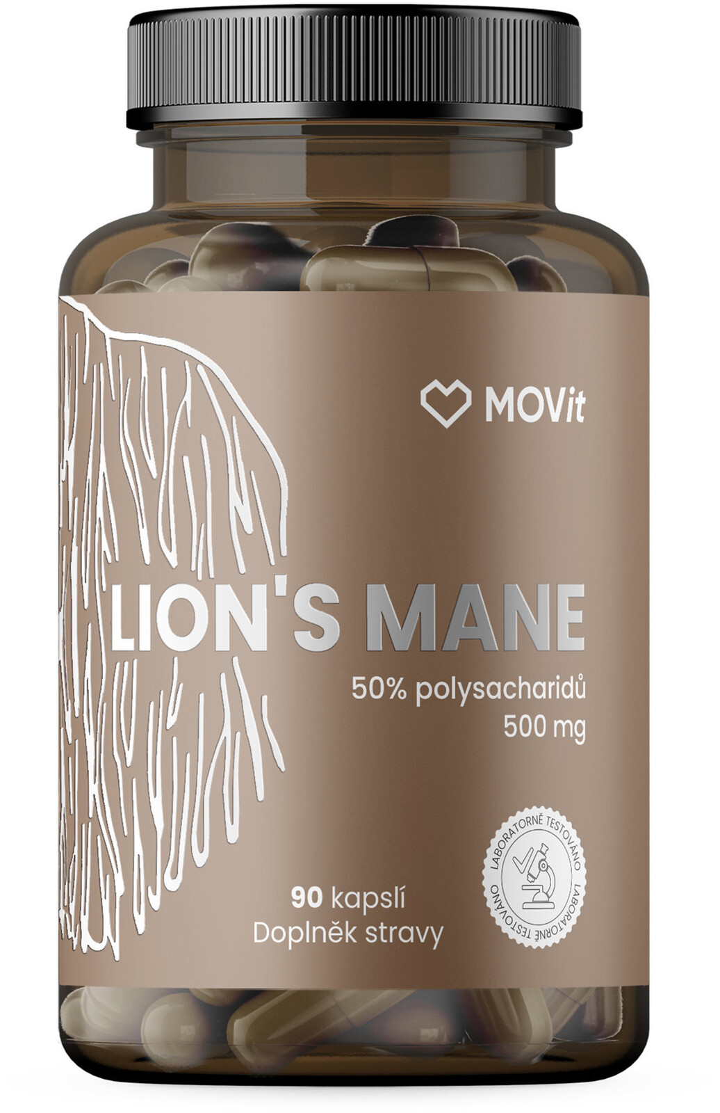 Movit Energy Hericium – Lion's mane 50 % polysacharidov 500 mg, 90 kapsúl