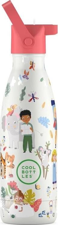 Cool Bottles detská nerezová termofľaša Kids Curious Explorers trojvrstvová 350 ml 3D