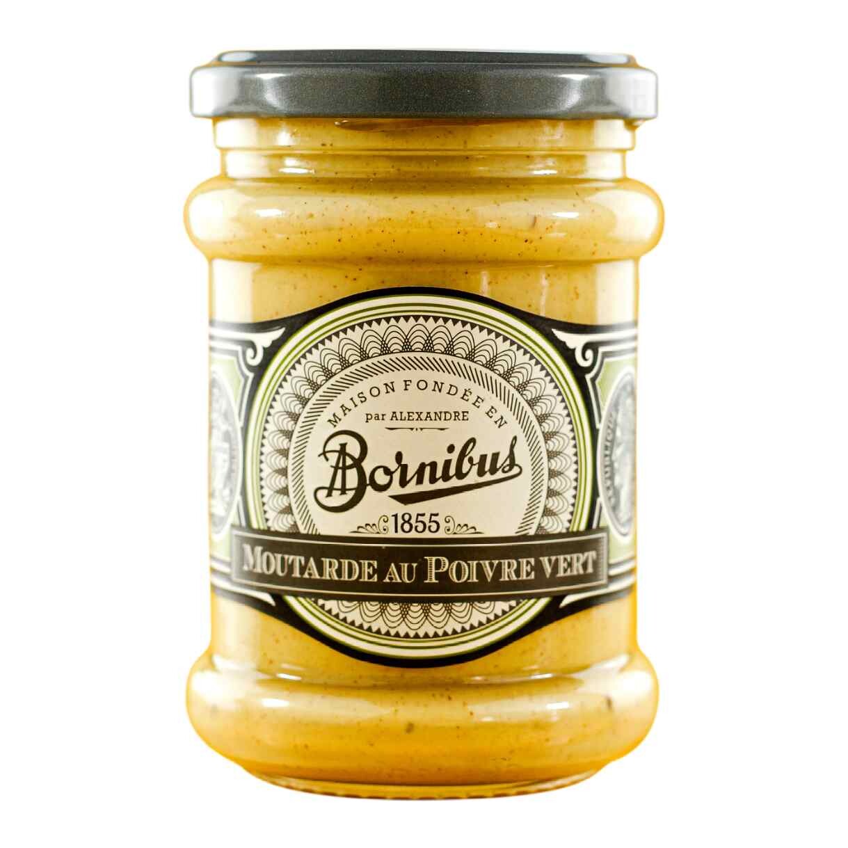 Horčica 250 g, so zeleným korením, BORNIBUS
