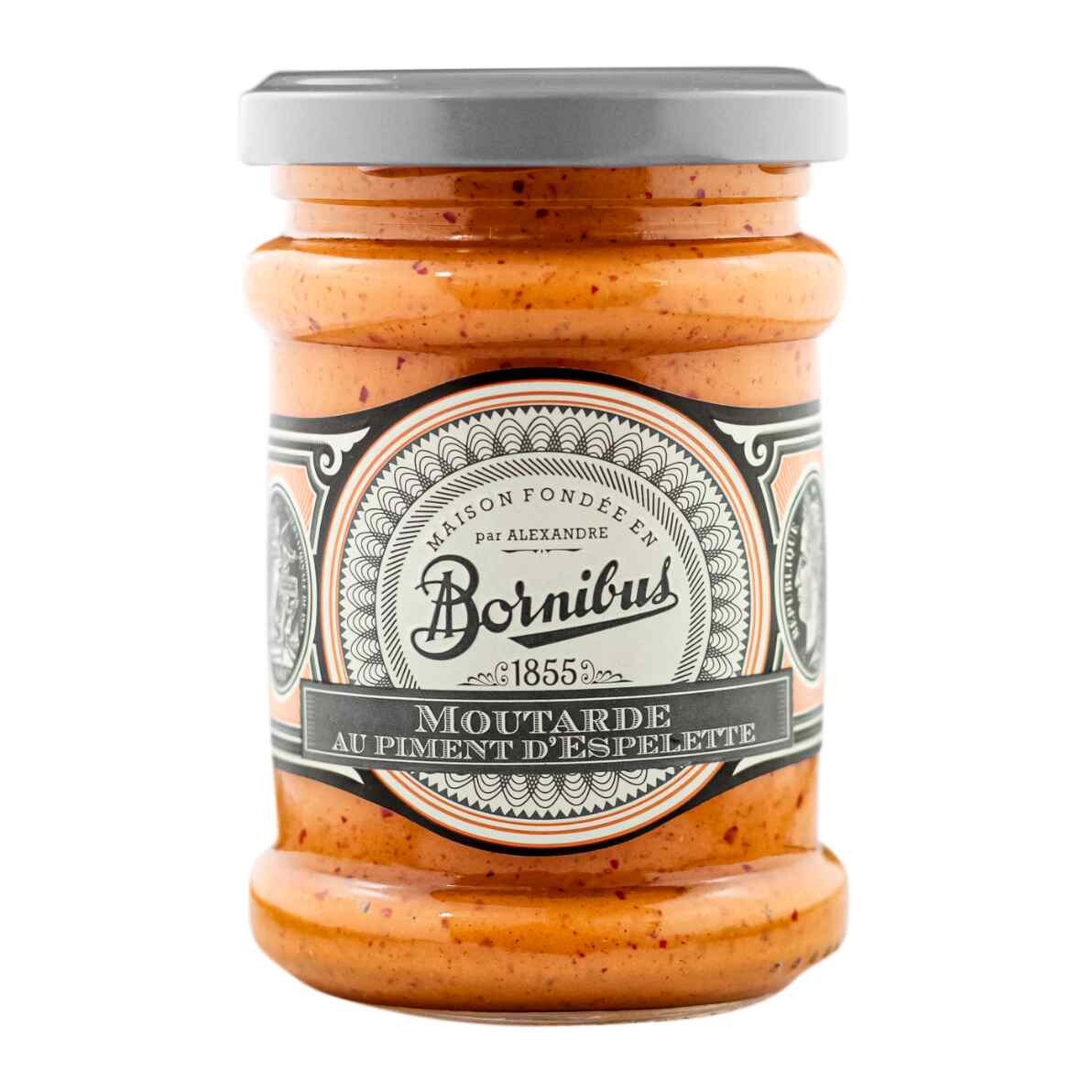 Horčica 250 g, s papričkami d'Espelette, BORNIBUS