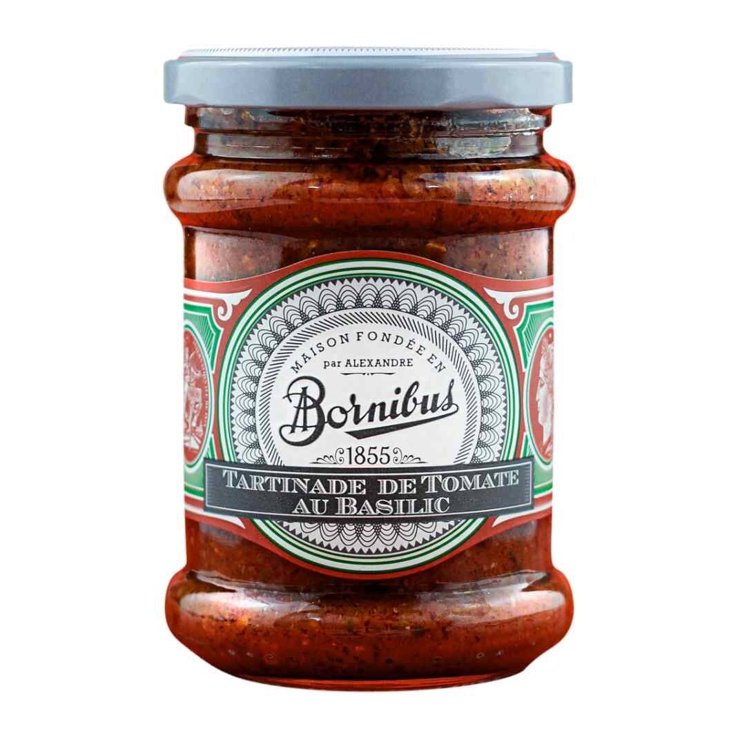Paradajková nátierka 230 g, s bazalkou, BORNIBUS