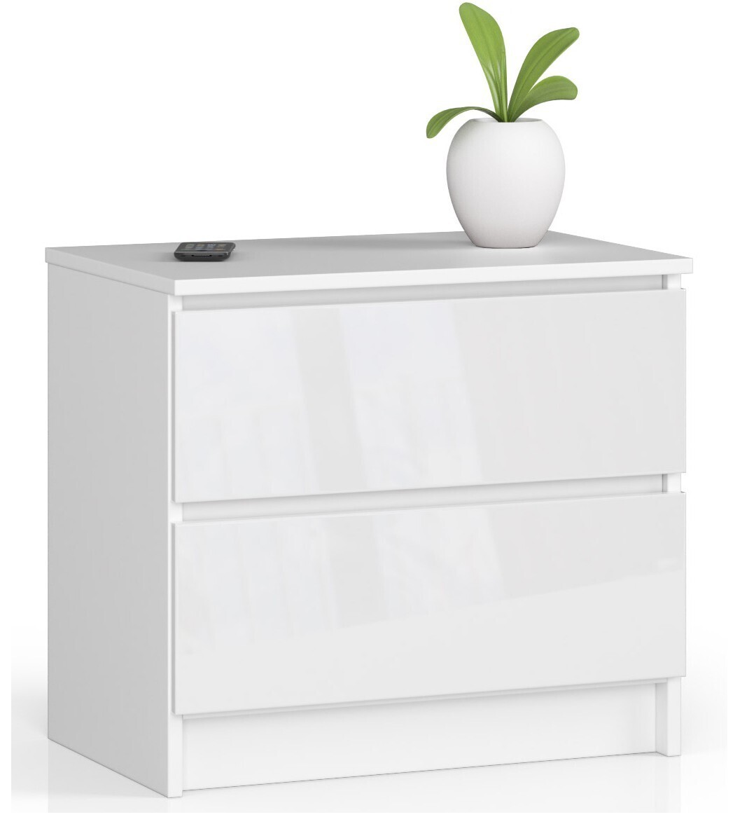 Komoda Liv 60 cm biela lesklá