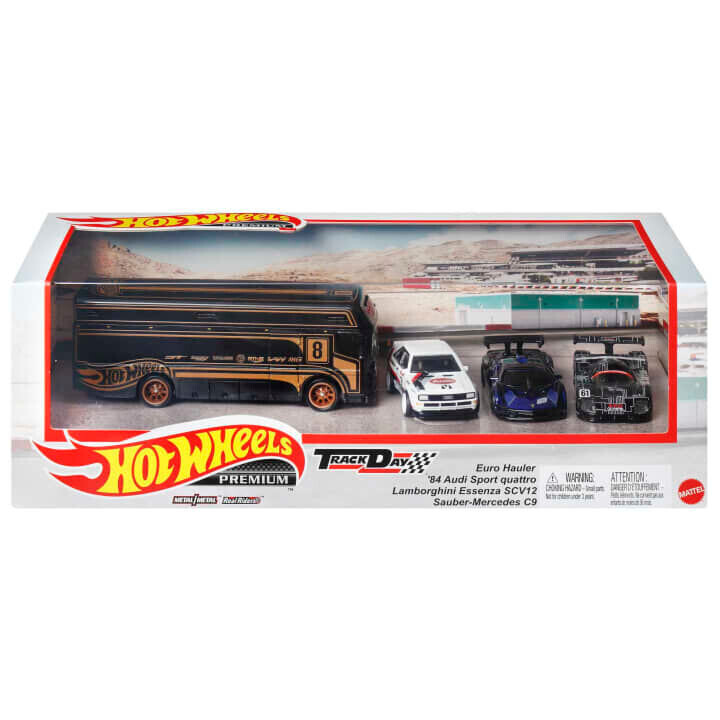 Mattel Hot Wheels Prémiový angličák s tímovým ťahačom 3ks, viac druhov