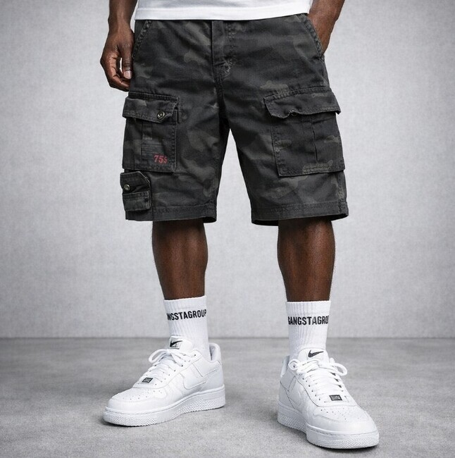 Kraťase Surplus Trooper Shorts Black Camo - M