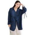 Vrchné košele Mirakaya  Raw Shirt - Blue Denim