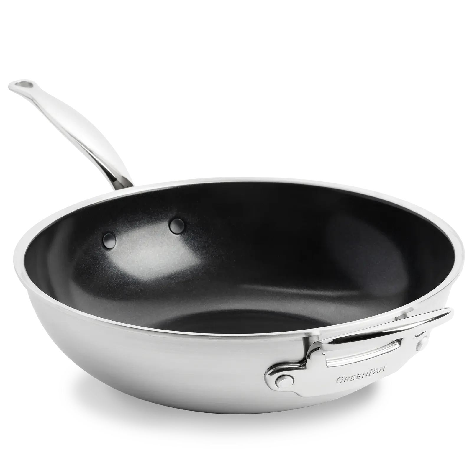 GreenPan Premiere nerezová wok panvica s keramickým povrchom, 30 cm CC003821-001
