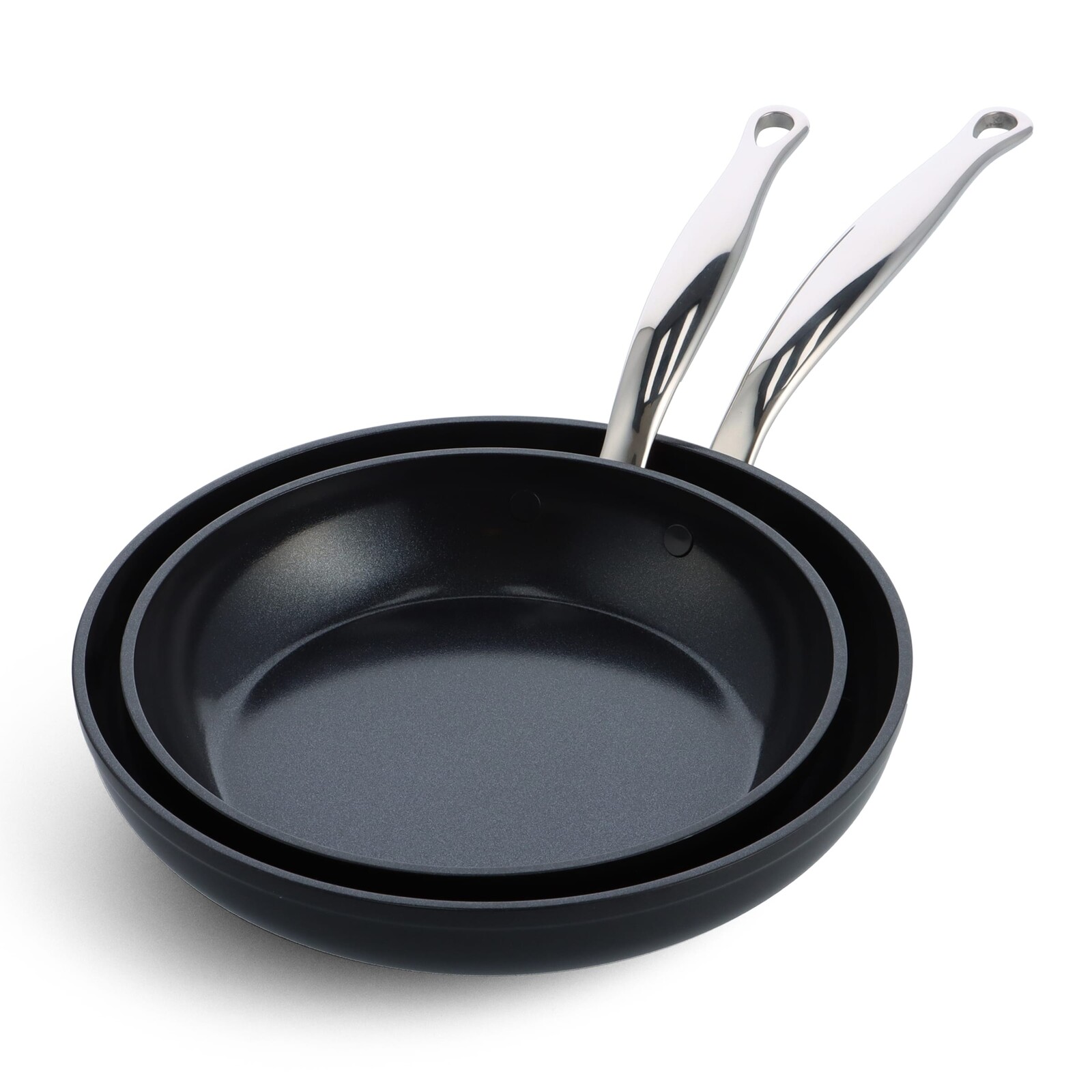 GreenPan Sada 2 nepriľnavých keramických panvíc Barcelona Pro, Ø 24 a 28 cm, čierna CC005336-001