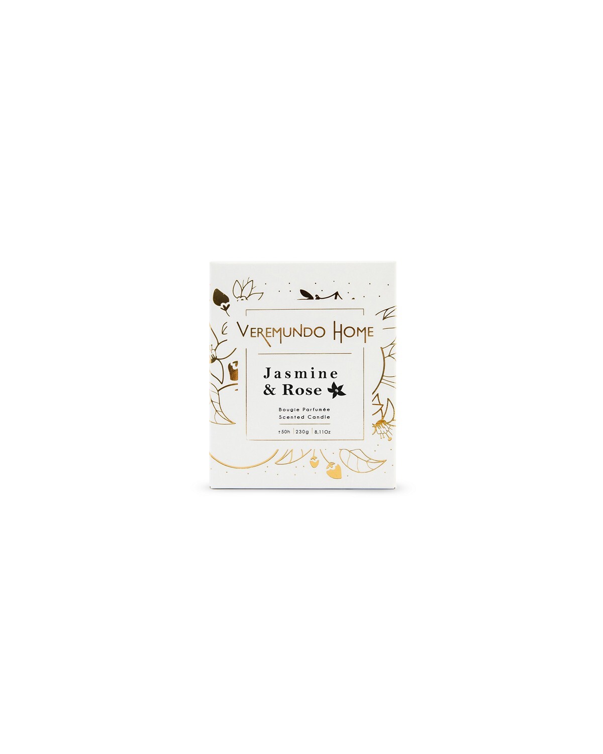 VEREMUNDO HOME Vonná sviečka Paris Jasmine Rose, 230 g, biela 10101