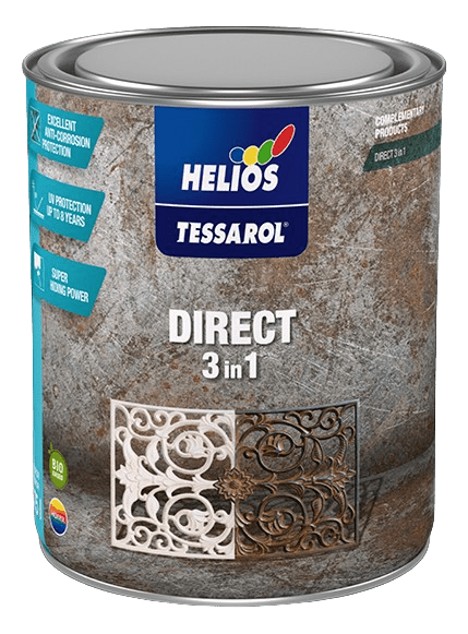 TESSAROL DIRECT 3v1 - Antikorózny náter na oceľ a kov (RAL 7046 - televízna šedá 2, 0,2 L)