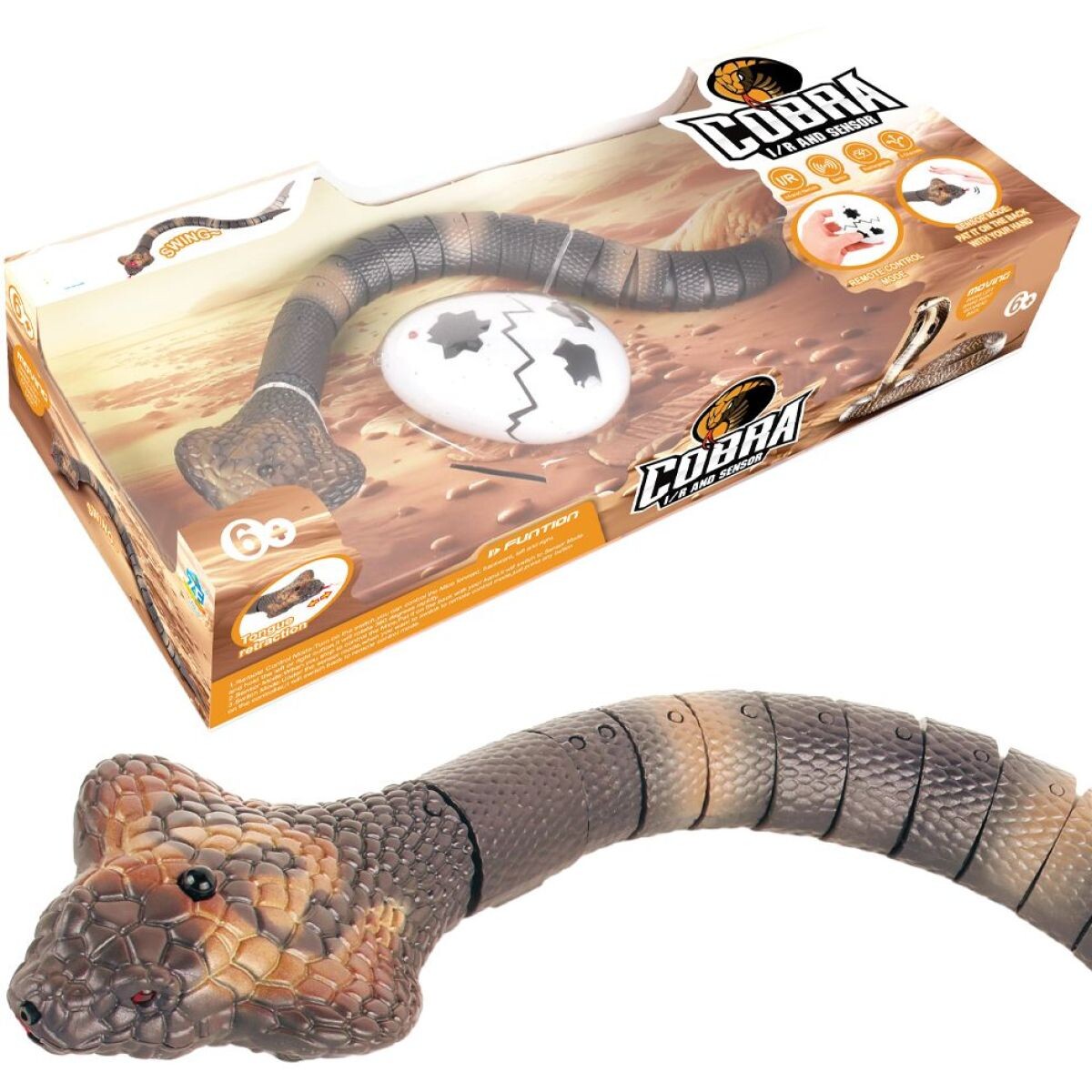 Sparkys RC Had Cobra s biomimikry a svietiacimi očami