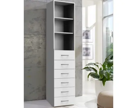 Regál so zásuvkami Multiraum, 40 cm, biely%