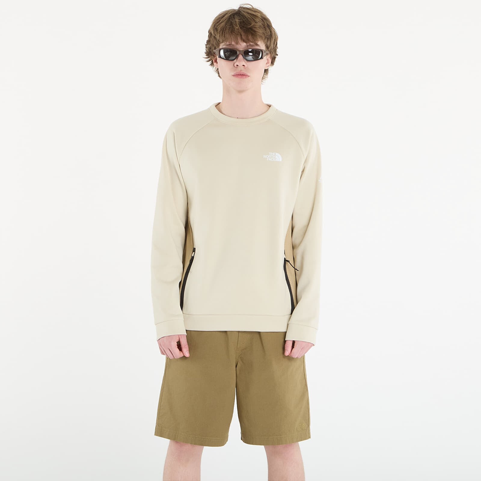 Mikina The North Face M Mountain Athletics Fleece Crew Desert Stone/ Khaki Stone XL