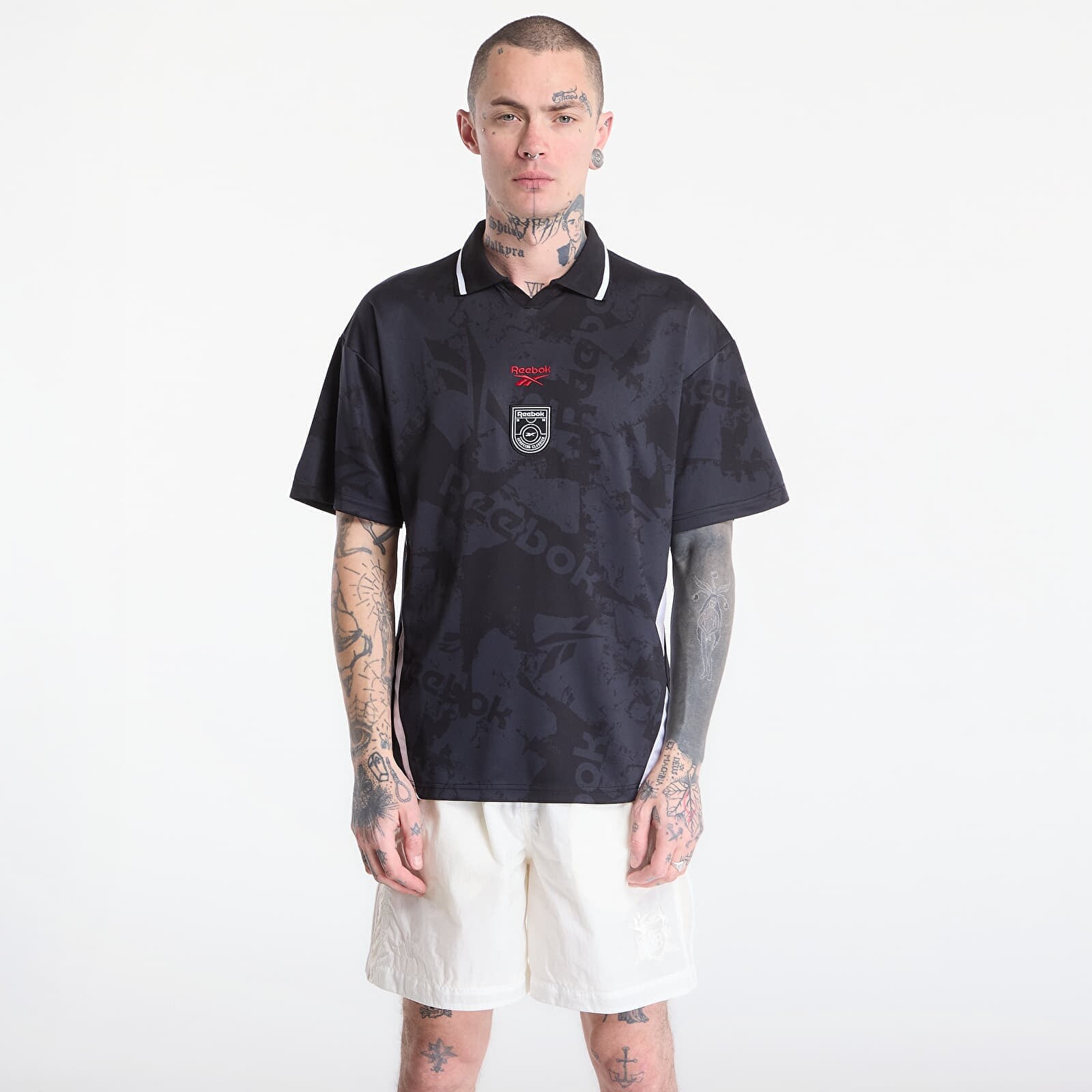Dres Reebok Street Sport Football Jersey Black/White M