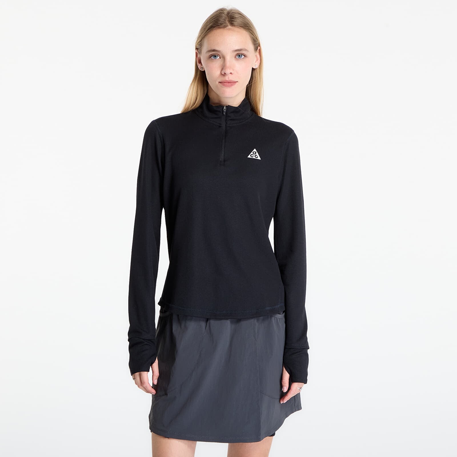 Tričko Nike ACG Women's Dri-FIT 1/2-Zip Trail Running Top Black/ Black/ Summit White M