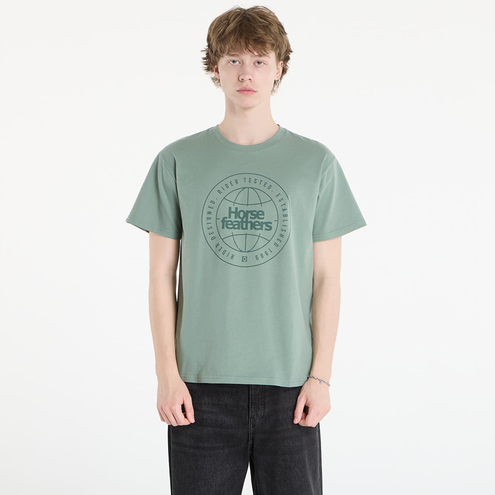 Tričko Horsefeathers Global T-Shirt Iceberg Green XL