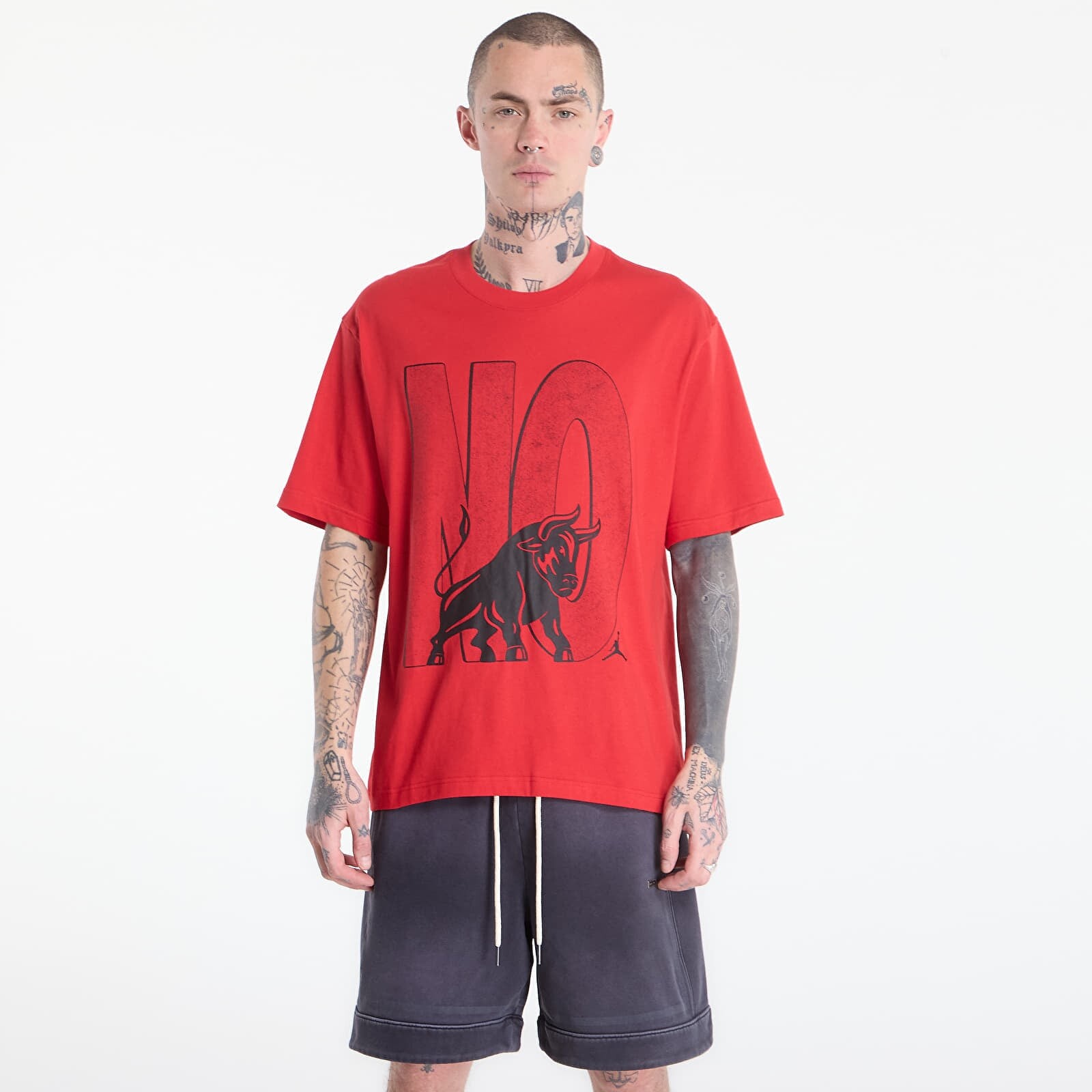 Tričko Jordan Brooklyn Men's T-Shirt Fire Red XS