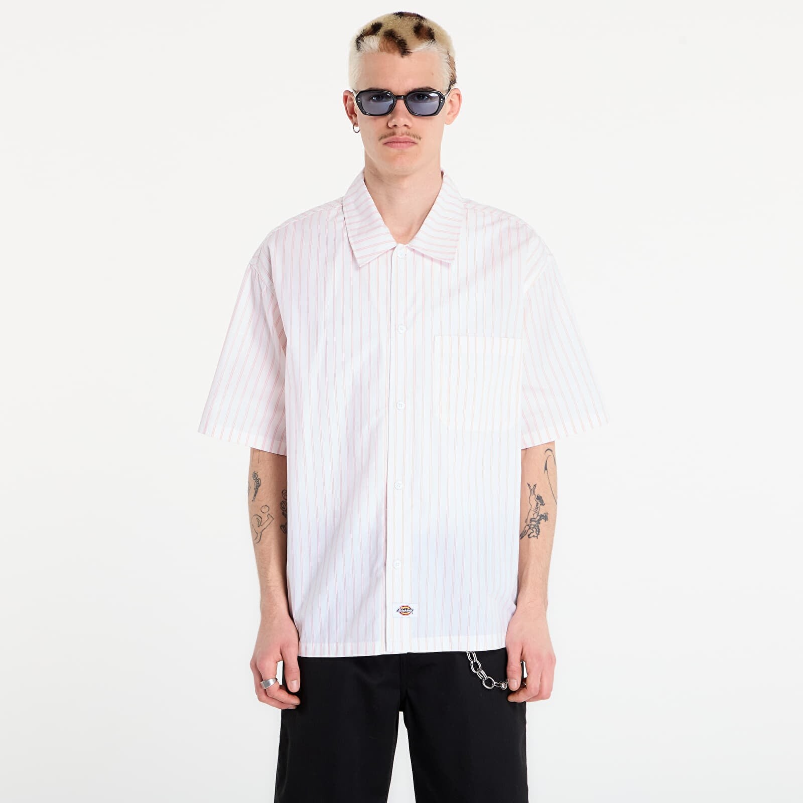 Košeľa Dickies Venedocia Stripe Shirt Short Sleeve White S