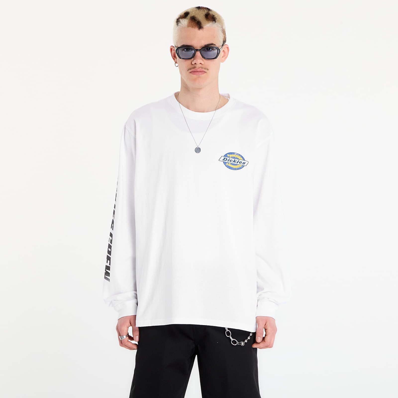 Tričko Dickies Nashport Long Sleeve Tee White L