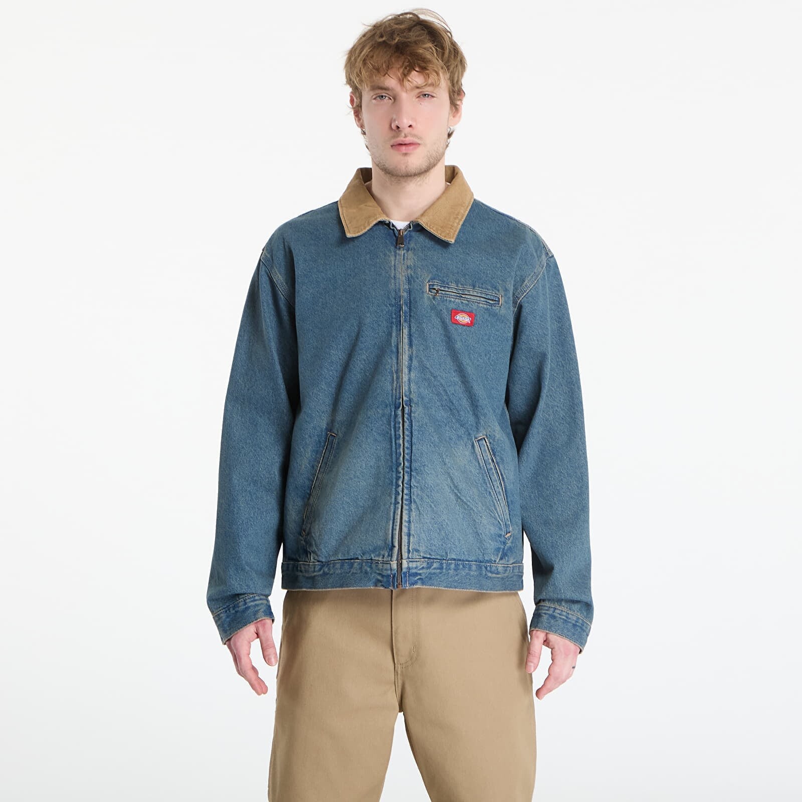 Bunda Dickies Denim Painter Jacket Khaki Tinted Blue XXL