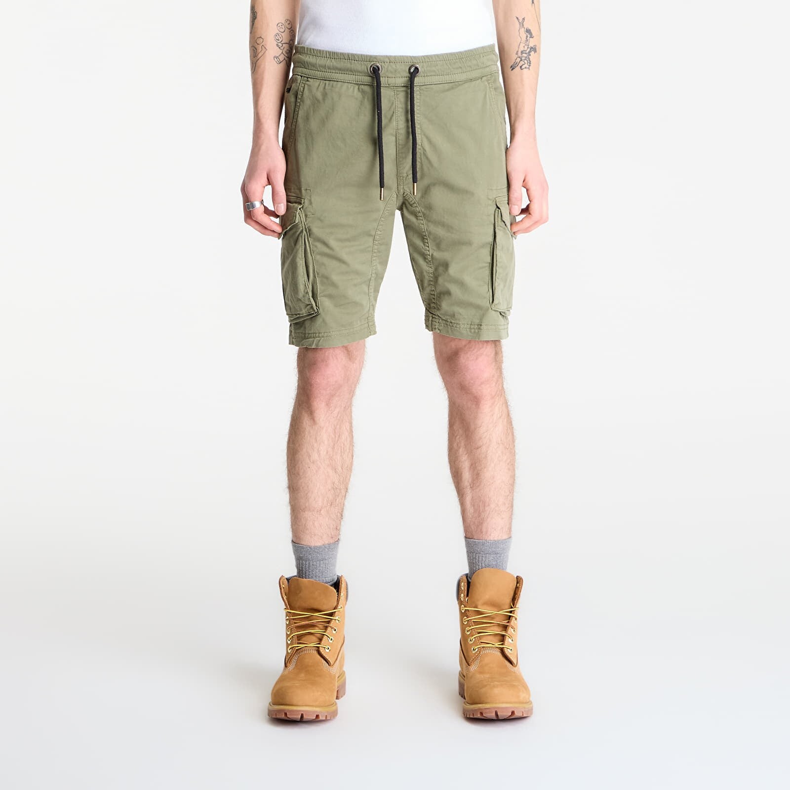 Šortky Alpha Industries Cotton Twill Jogger Short Vintage Green XL