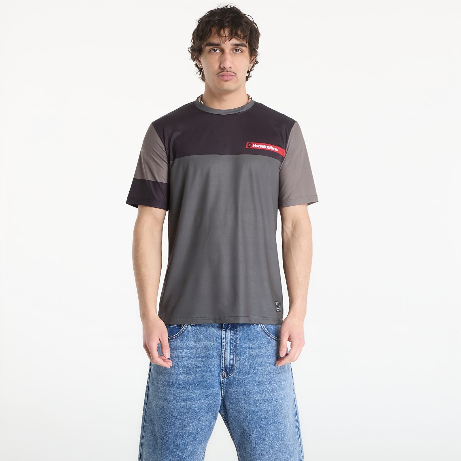 Dres Horsefeathers Quantum Bike Jersey Chimera/ Walnut M