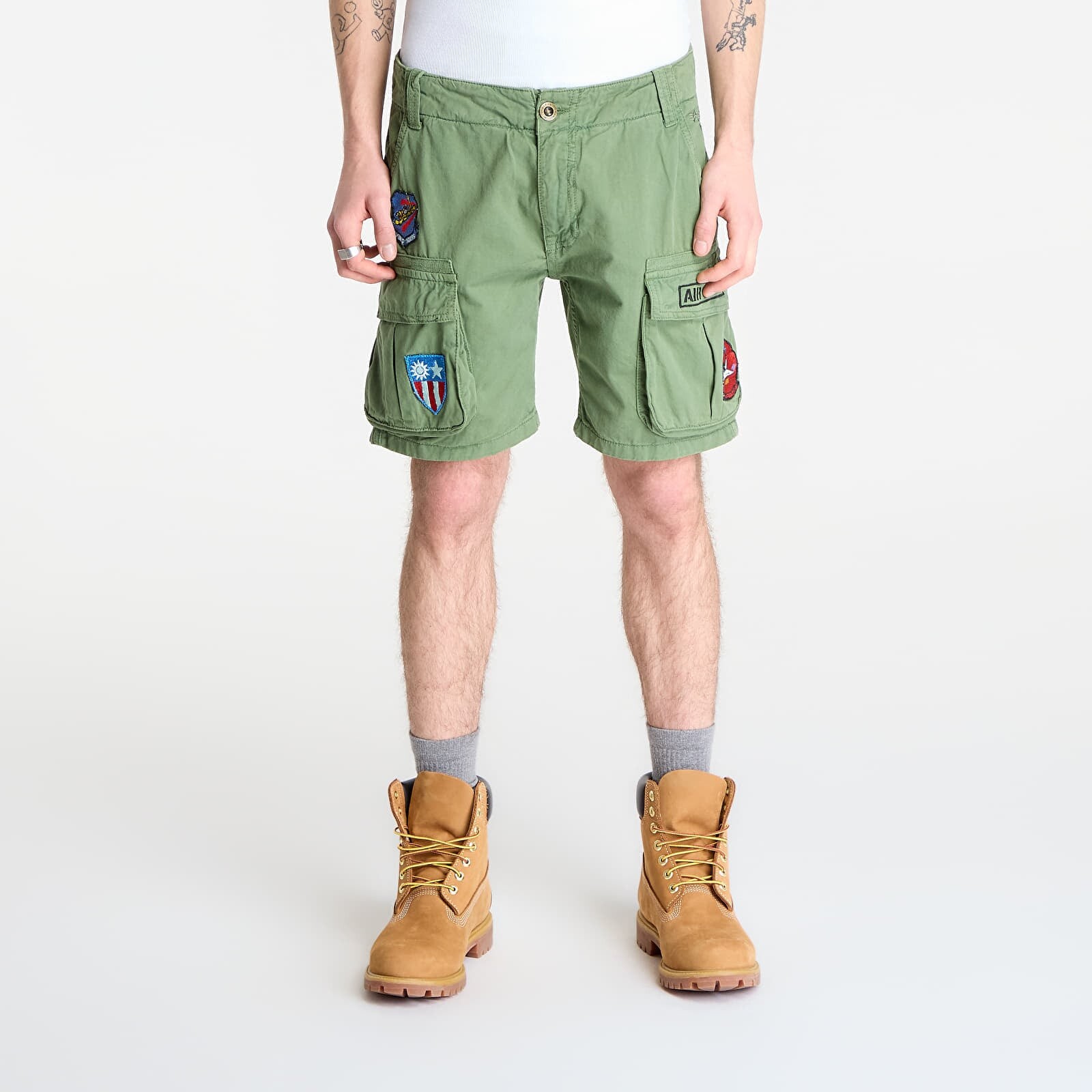 Šortky Alpha Industries Flying Tigers Shorts Vintage Green L/XL