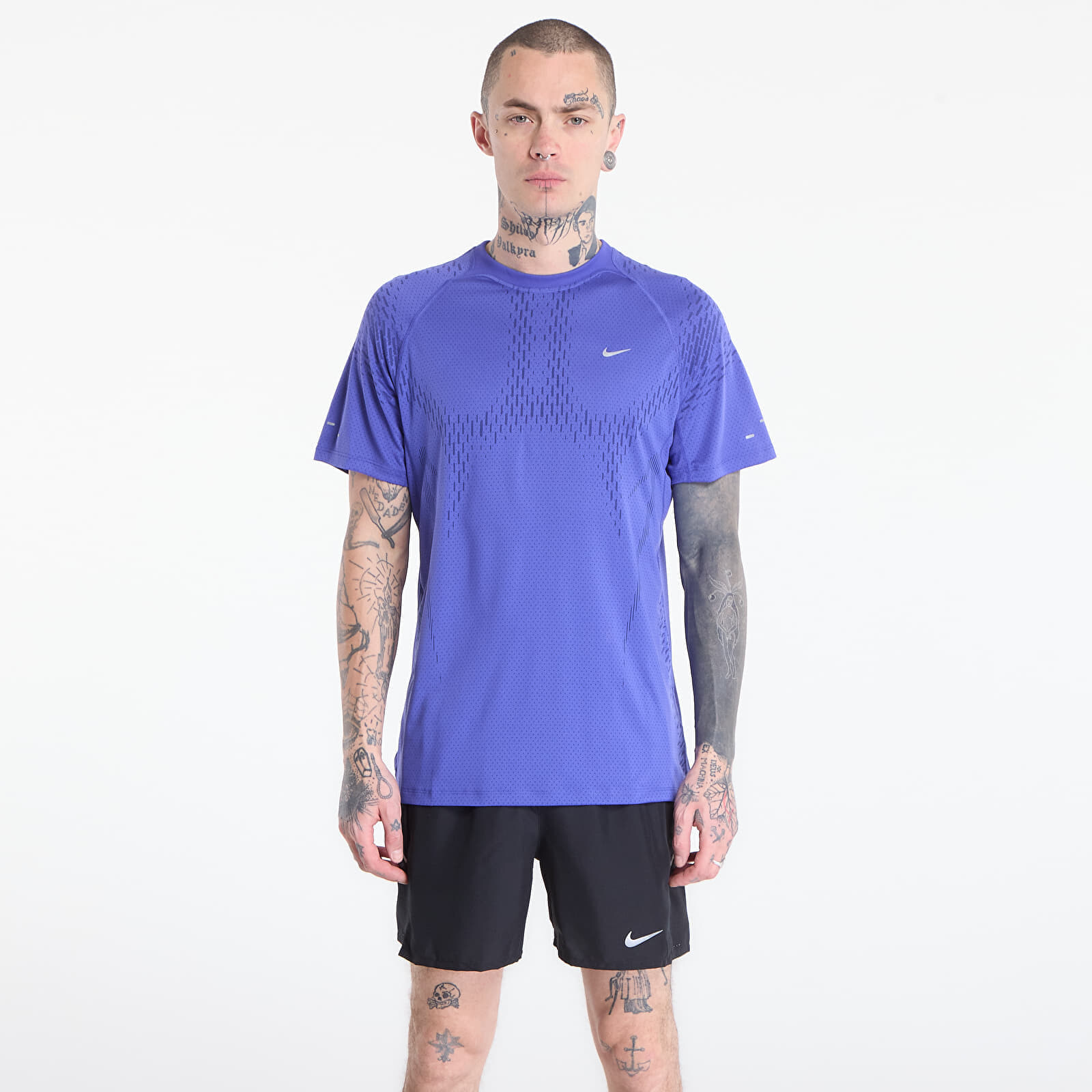 Tričko Nike Stride Plus Men's Dri-FIT ADV Short-Sleeve Running Top Lapis/ Deep Royal Blue/ Reflective Silv S