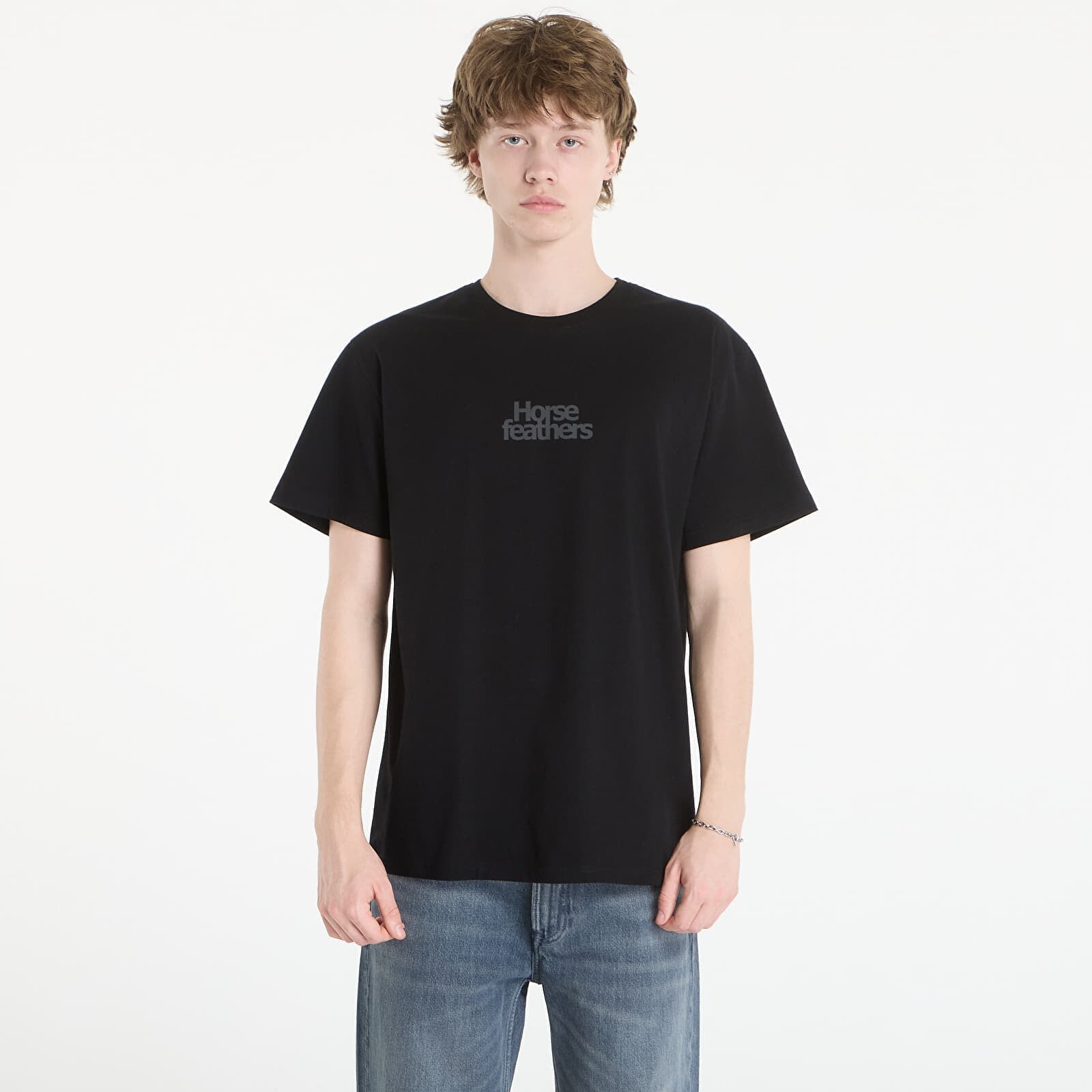 Tričko Horsefeathers Strict T-Shirt Black XXL