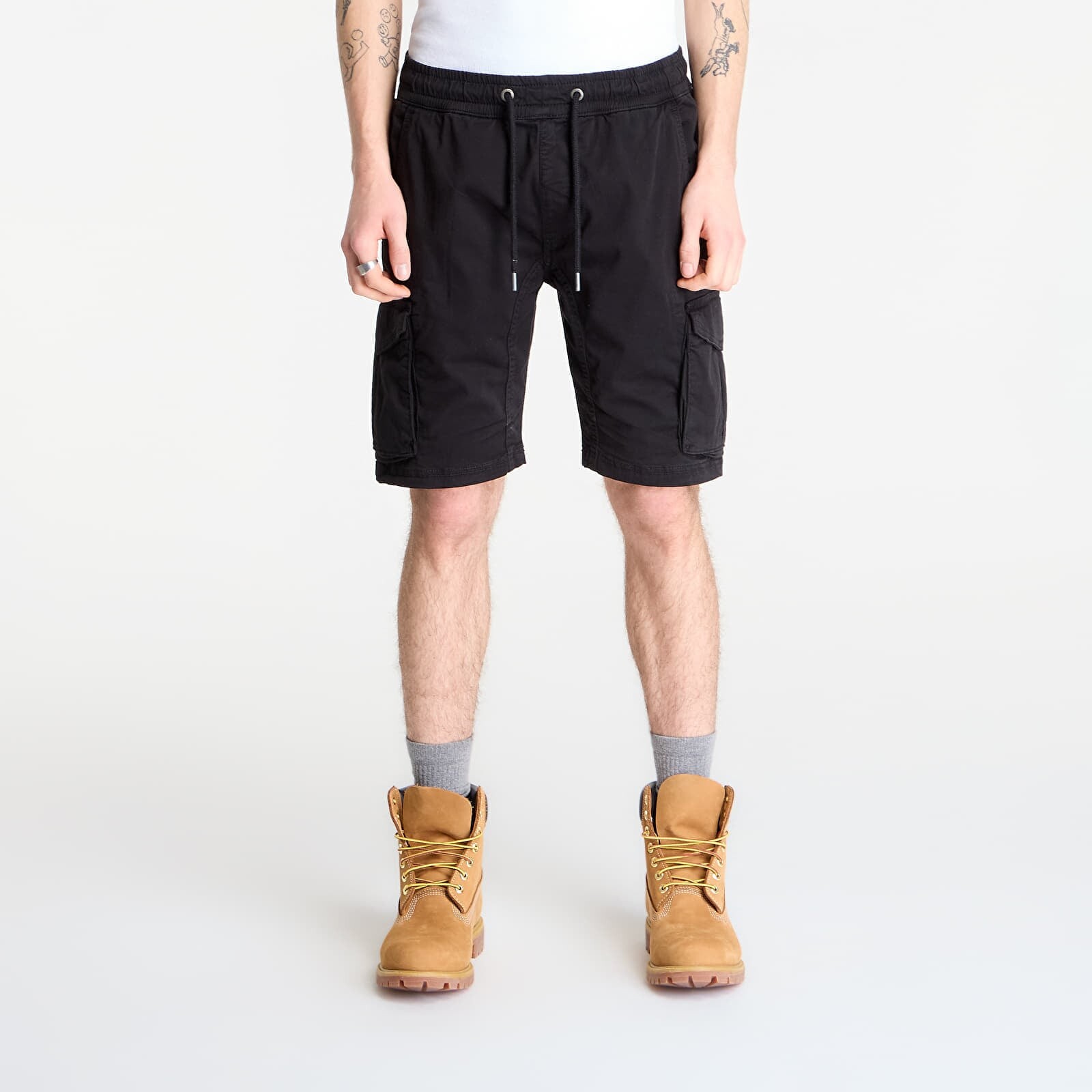 Šortky Alpha Industries Cotton Twill Jogger Short Black L