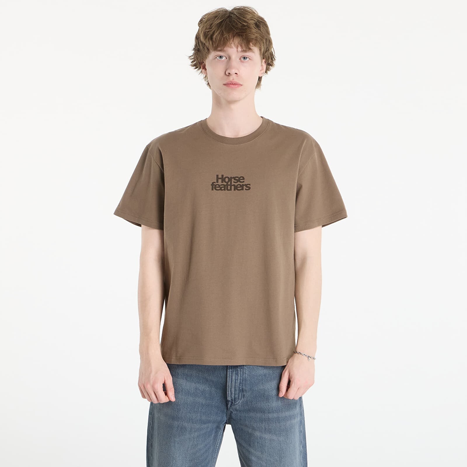 Tričko Horsefeathers Strict T-Shirt Fossil S