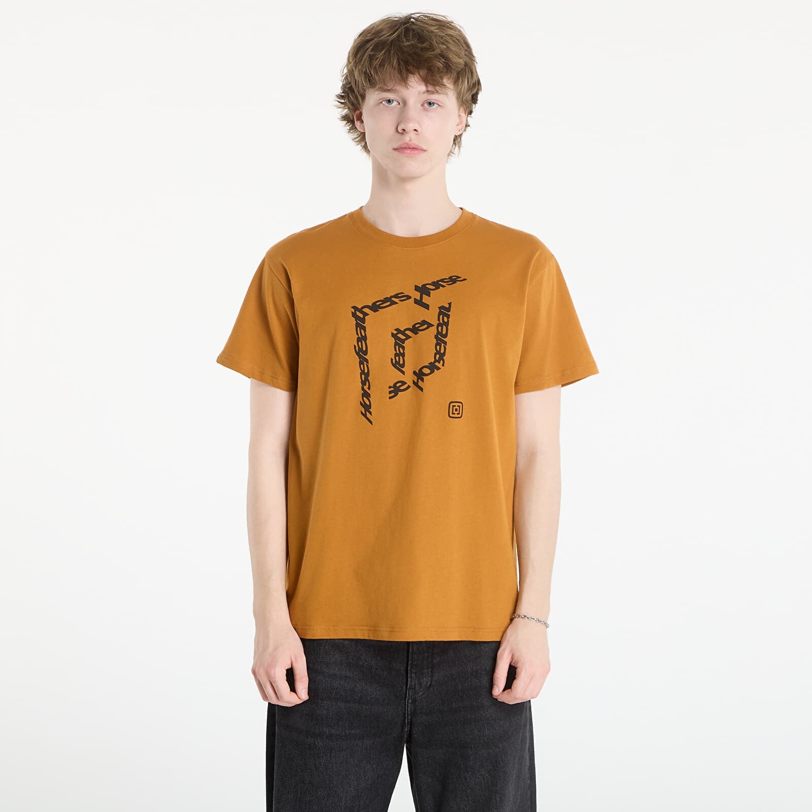 Tričko Horsefeathers Cube T-Shirt Pumpkin L
