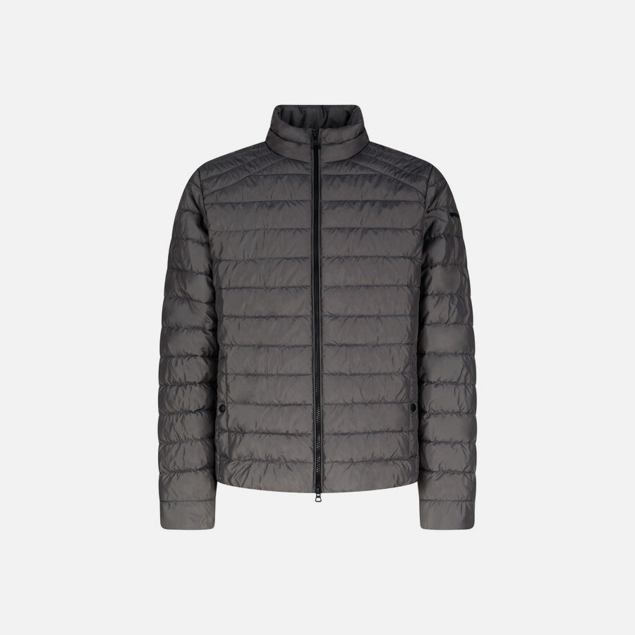 Grey Men's Quilted Jacket Geox Kennet - Men's