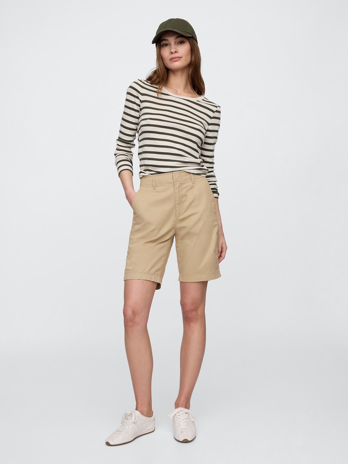 GAP dámske bermudy Downtown Khaki