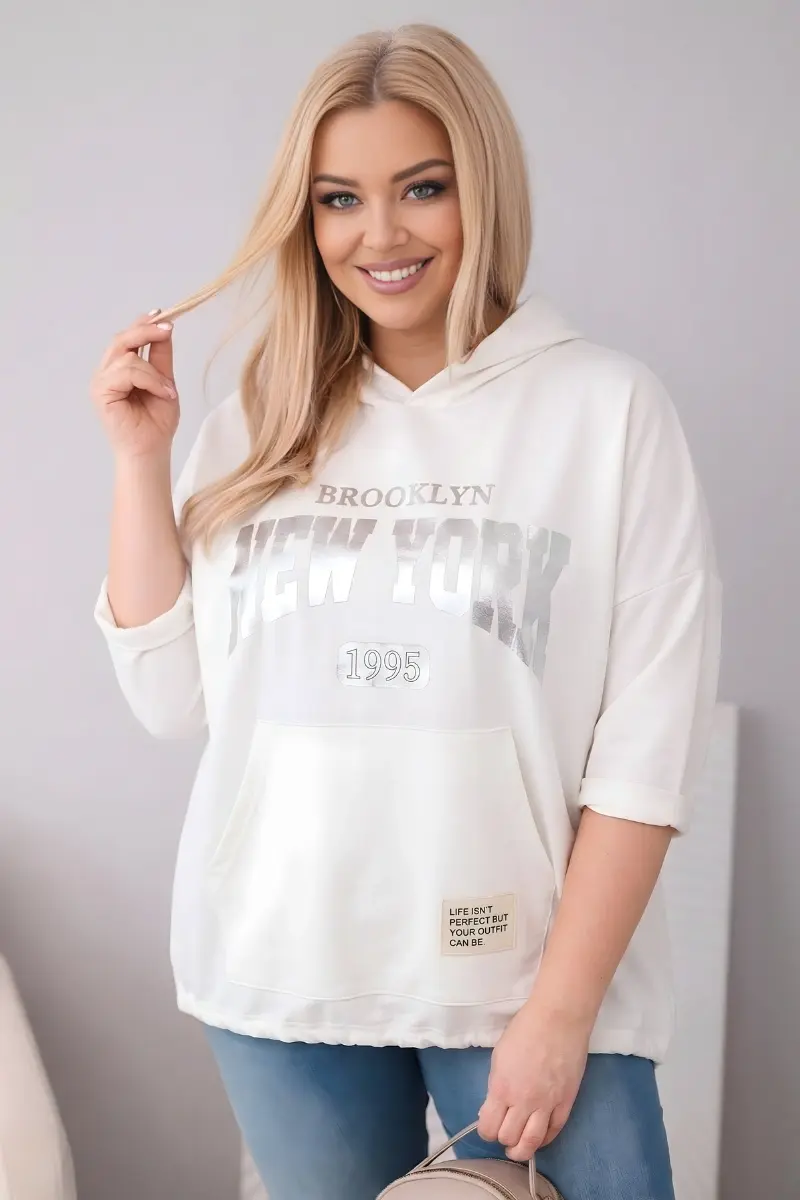Dámska plus size mikina s kapucňou Kesi