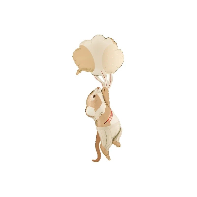 PartyDeco Fóliový balón - Myš s balónmi 44 x 104 cm