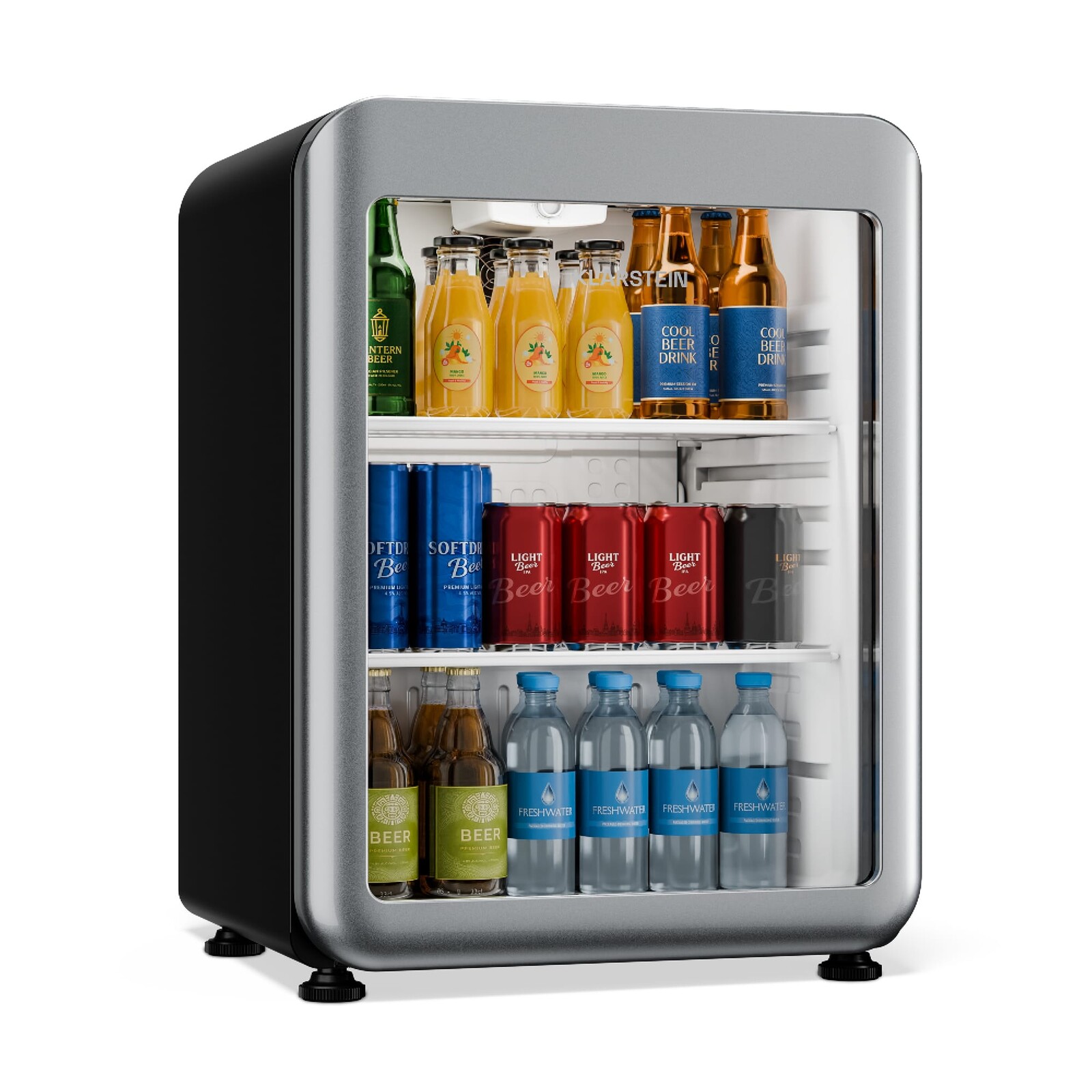 Klarstein Audrey Evo chladič nápojov | 56 x 38 cm | LED vnútorné osvetlenie | 85 W | 42 dB