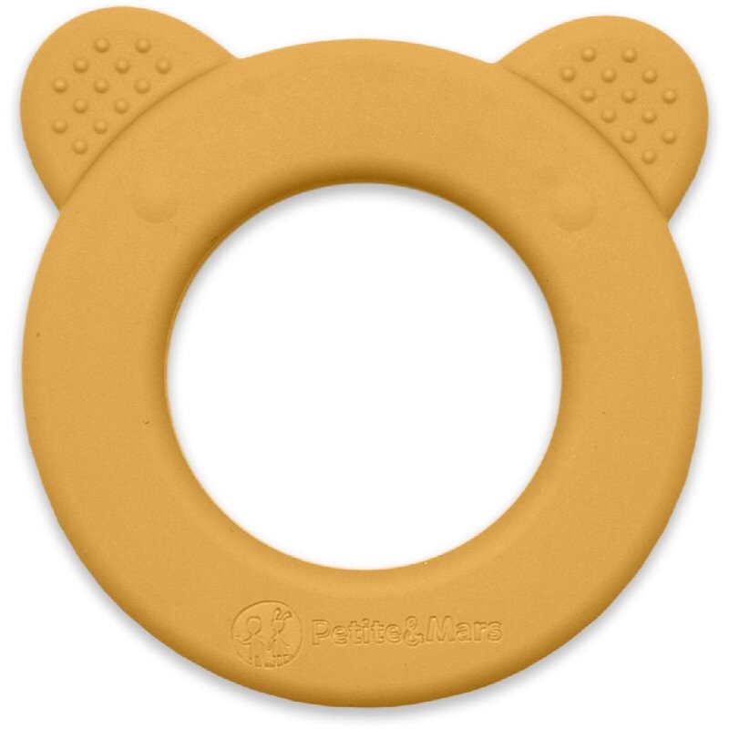 Petite&Mars Beary hryzadielko s hrkálkou Intense Ochre 0 m+ 1 ks