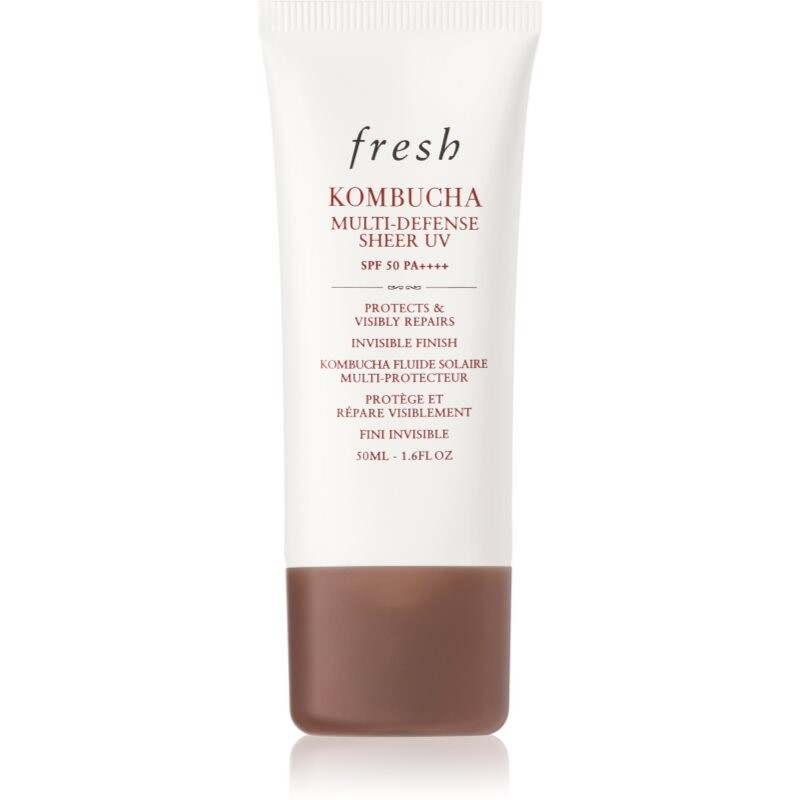 fresh Kombucha Multi-Defense Sheer UV ľahký ochranný fluid proti tmavým škvrnám SPF 50 50 ml