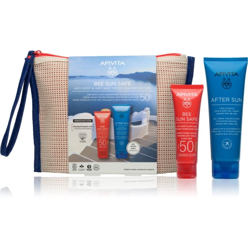 Apivita Bee Sun Safe Anti-spot & Anti-age Tinted Sun Protection sada na opaľovanie