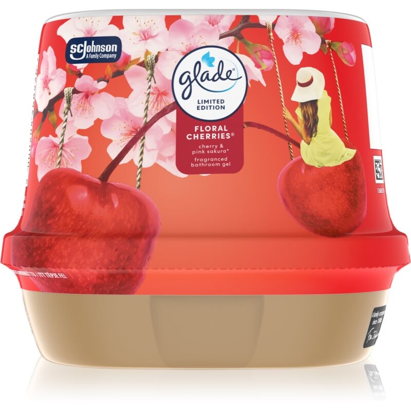 GLADE Floral Cherries vonný gél do kúpeľne 180 g