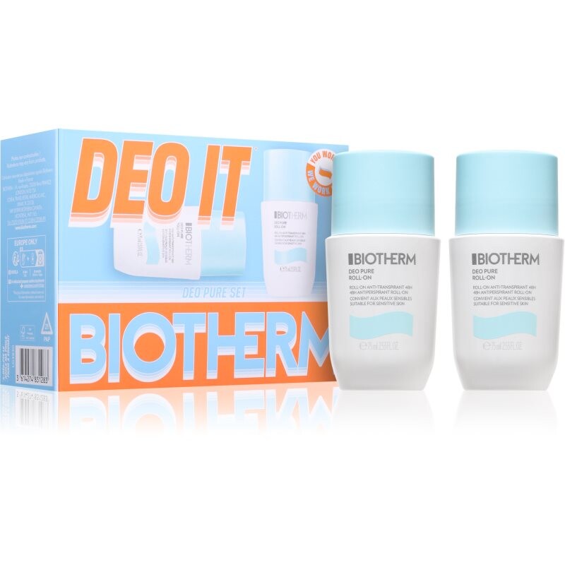 Biotherm Deo Pure Roll-on darčeková sada pre ženy 2 ks