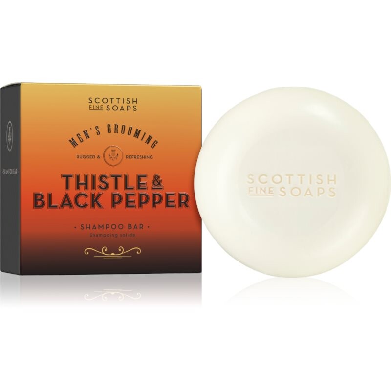 Scottish Fine Soaps Thistle & Black Pepper tuhý šampón pre mužov 100 g