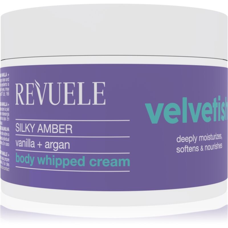 Revuele Velvetish Silky Amber Body Whipped Cream hydratačný telový krém Vanilla + Argan 300 ml