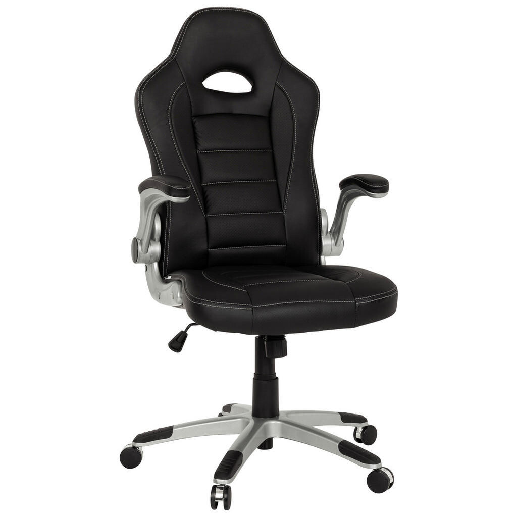 MID.YOU HERNÁ STOLIČKA, vzhľad kože, čierna