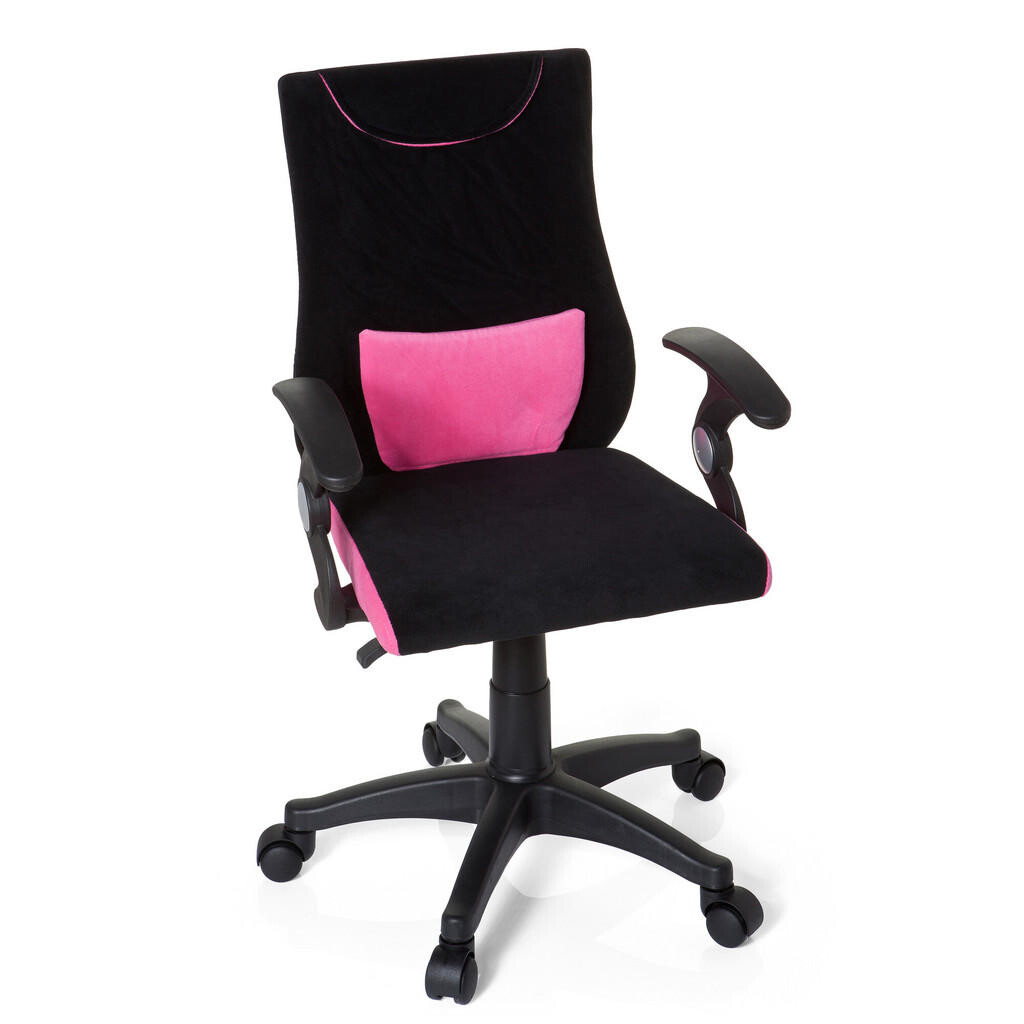 MID.YOU OTOČNÁ STOLIČKA PRE MLÁDEŽ, čierna, pink