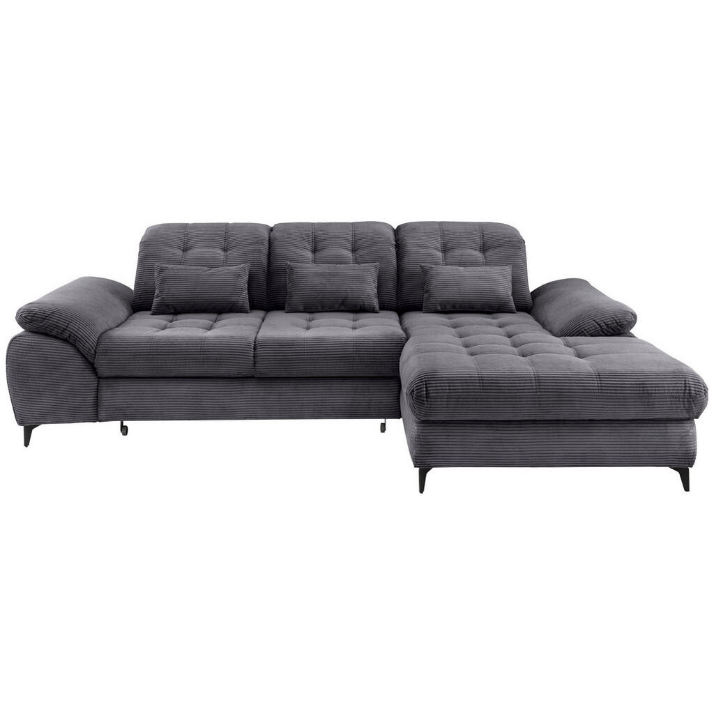 Livetastic ROZKLADACIA ROHOVÁ SEDAČKA, textil, sivá