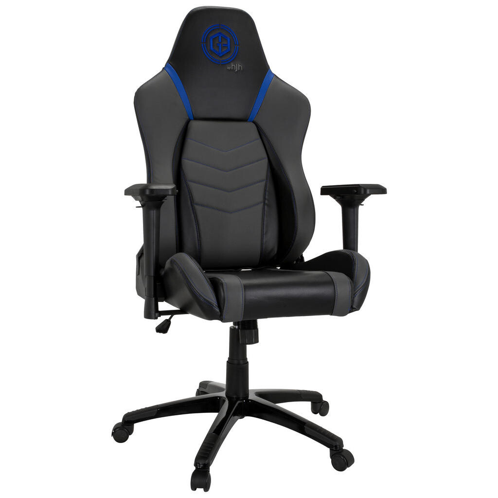 MID.YOU HERNÁ STOLIČKA, vzhľad kože, modrá, sivá, čierna