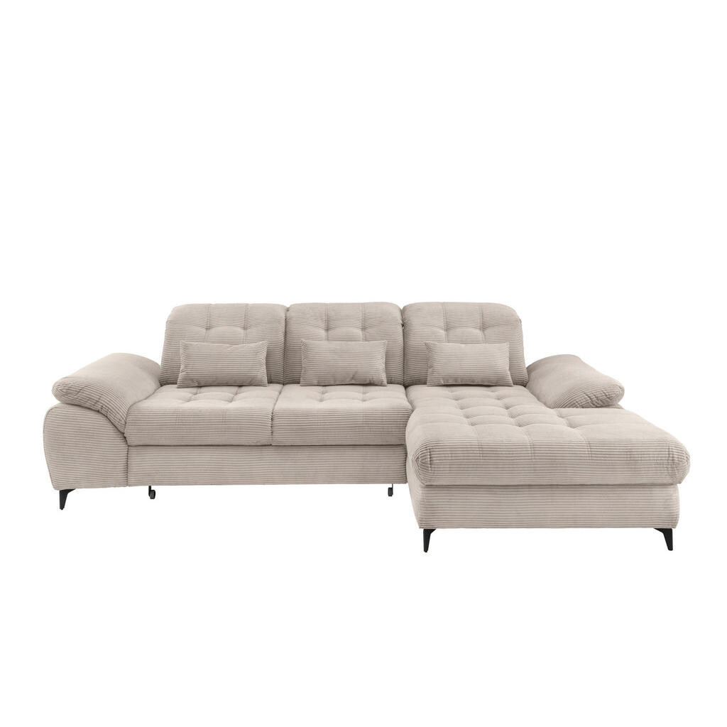 Livetastic ROZKLADACIA ROHOVÁ SEDAČKA, textil, béžová