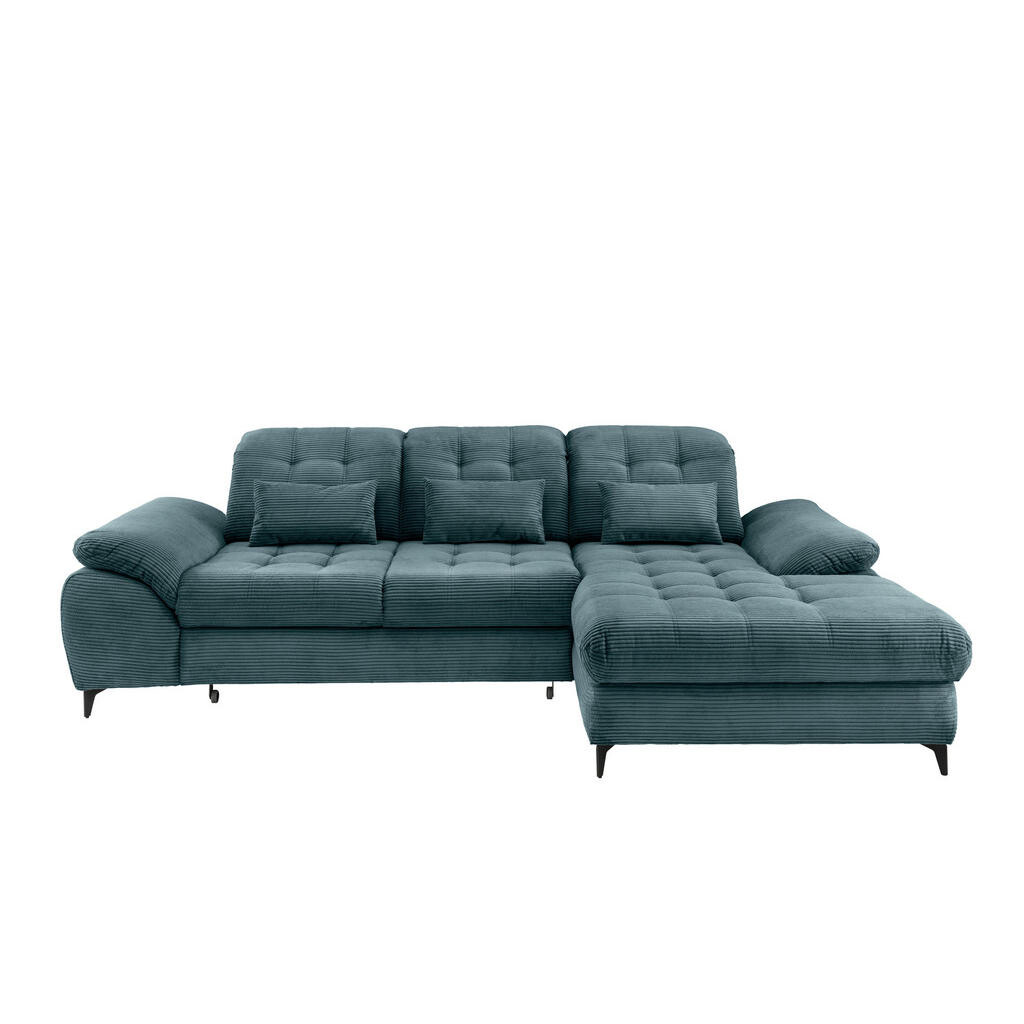 Livetastic ROZKLADACIA ROHOVÁ SEDAČKA, textil, petrolejová