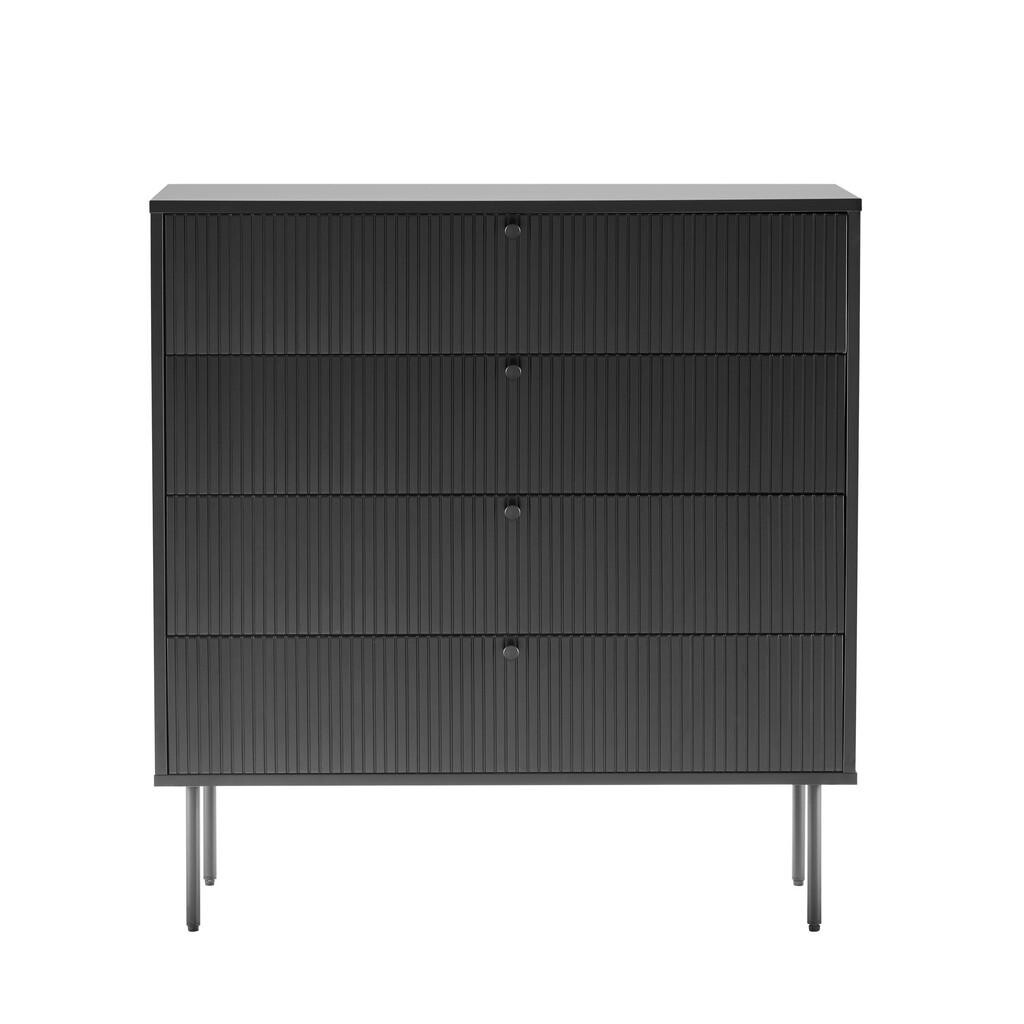 MID.YOU KOMODA, čierna, 90/95/40 cm